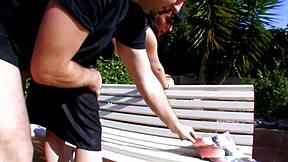 hot latin milf gets hardcore action in spain outdoors