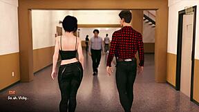 Big ass teen in academy 37 game!