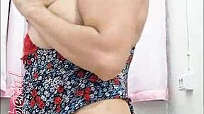 Blonde slut toys her ass with buttplug