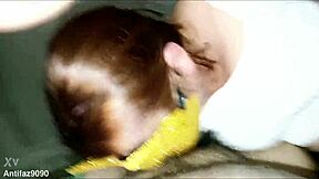 Oral amateur stranger takes me home to suck hard and deep. He rides my big tits and ass in cowgirl.