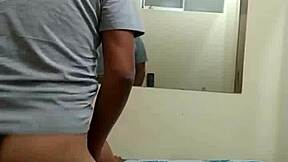 Latina Wife Handcuffed and Submissive in Group Cuckold with Old Man.