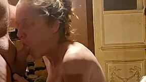 Redhead devours cock and swallows cum eagerly