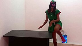 skinny brunette performs erotic dance bent over for american boyfriend