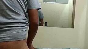 Latina Wife Handcuffed and Submissive in Group Cuckold with Old Man.