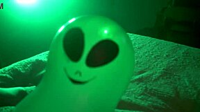 Ever Seen an Alien Inflatable Encounter with a Blonde Milf?