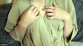 I Can't Get Enough Of His Monster Cock Cum On My Small Tits!