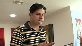 Slutty girl sucks big cock then gets fucked