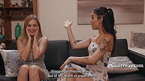 les coach teaches me cunt slapping and licking in seduction