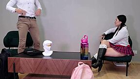 horny college student offers help to professor to pass course