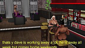 wife dancing lap dance at night club