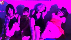 4 sluts worship feet and strip