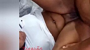 Latina enjoys oral pleasure in intimate moment