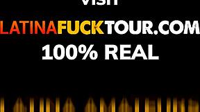 In latin america, black and white colombian babes enjoy anal fucking threesome