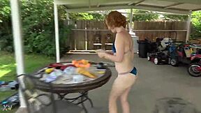 Branquinha deliciosa gets assfucked in lingerie