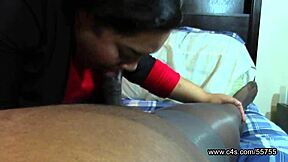 Leilani gives her first blowjob and footjob in stockings