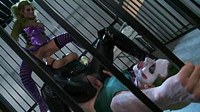 Katwoman Jennifer Dark in Prison Cage 3Way