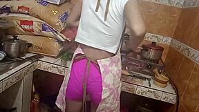 Peruvian girlfriend cooks, dances, and licks ass all in one