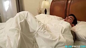 What naughty babysitter penelope kay gives in blowjob with swallow cum handjob deepthroat big cock tits