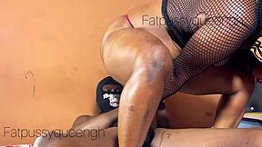 lonely lesbian teen plays with two black men, clothes ripped, pussy dripping wet as she gets fucked