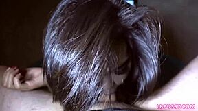 Post-op ladyboy wawa gets bareback blowjob in bangkok lingerie