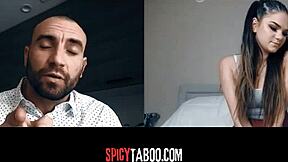 Horny Stepdaughter Gets Naughty on Video Call with Stepdad