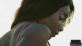 Ebony Models Show Off for Playboy