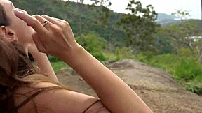 Camping trip turns wild with deepthroat action from skinny college friend