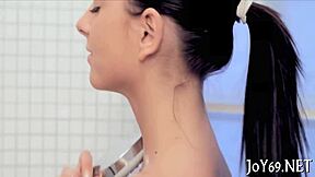 Naked Babe Uses Dildo on Her Tight Wet Pussy for Solo Masturbation