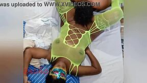 Latina enjoys oral pleasure in intimate moment