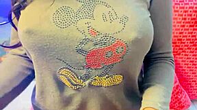 Hey, I hid a camera and filmed her petite natural tits while she masturbated