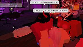 2 Futa Having Three With A Slut, big tits group futanari cock monster cock big ass.