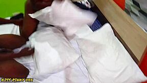 Booty Barbie, an amateur solo performer, experiences rough play for the first time in her homemade video