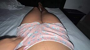 Juicy First Timer in Shorts Gets Her Swollen Big Pussy Lips Fingered and Fucked Hard