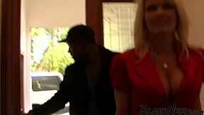 Blonde Milf Licks And Assfucks Big Black Cock Roughly