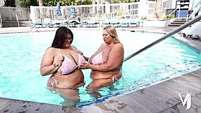 Monster titty twins veronica, jasmine, raven belle drain lucky guy dry