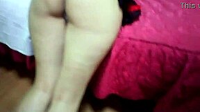 latina bent over doggystyle with redhead ass