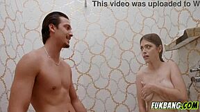 shy petite teen ramona turns wild in hardcore shower sex with kissing and bathing