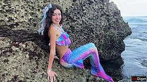 i fucked a beautiful mermaid in lingerie uniform with sloppy pov cum!