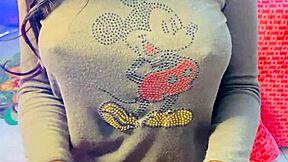 Hey, I hid a camera and filmed her petite natural tits while she masturbated