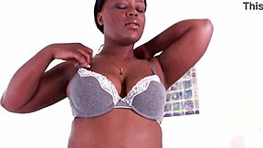 Ebony girl sucks big white dick deepthroat and swallows cum