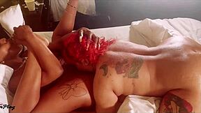 Ebony milf squirts during face sitting orgasm with big black cock