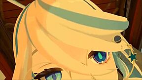 yukoshvr furina dominates goth with riding