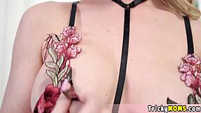 Kit Mercer seduces her husband in pantyhose for an afternoon fuck.