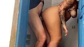 boss tricks bricklayer to bathroom for alone time she gets loose