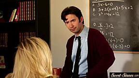 Teen beauty rides stepbrother's hard cock.