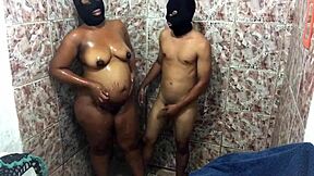 i massage a pregnant asian during bath and almost fuck her big pussy