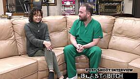 Brooklyn Rossi Sucks Dick, Gets Fucked Hard in Doggystyle and Missionary, Blasted with Huge Cum Load!