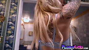 The bombastic blonde teen hottie Juni PR Keiko takes a moment for self pampering in her room