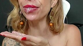 Nasty Milf Fists Mouth And Pussy Lips!