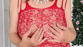 Does The Queen Of Overalls Granny Mariaold Tease Her Hairy Pussy In Stockings?